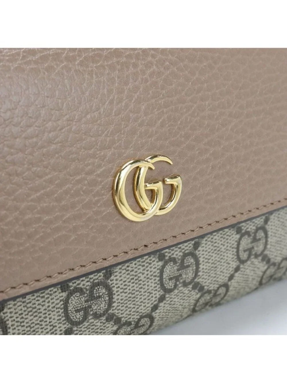 ★SOLD★ Gucci Bicolor Continental Wallet Double Bifold Leather - Picture 7 of 8